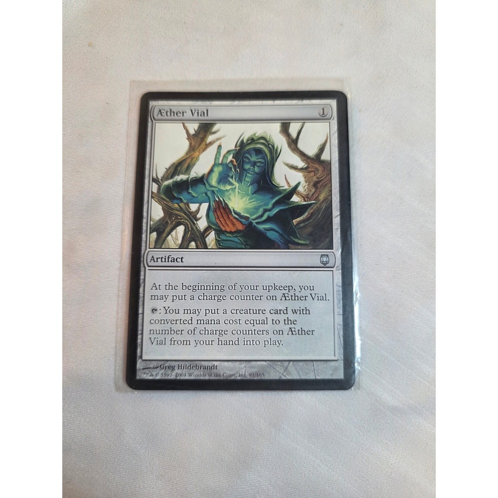 MTG Aether Vial Darksteel Artifact Card 91/165 Greg Hildebrandt Magic 2004